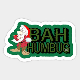 GRUMPY SAYS BAH HUMBUG TO CHRISTMAS Sticker